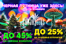 Неделя скидок к Чёрной Пятнице в GanjaSeeds!